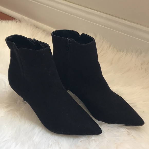Pointed Toe Black Booties - Picture 2 of 9